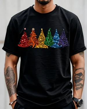 Colorful Christmas Trees...