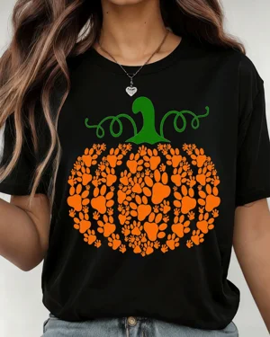 Pumpkin Made of Paw Prints...