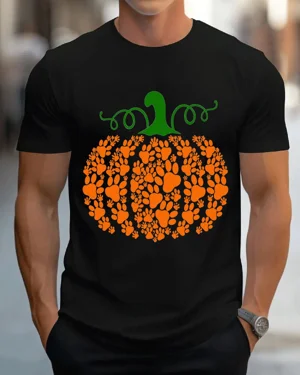 Pumpkin Made of Paw Prints...