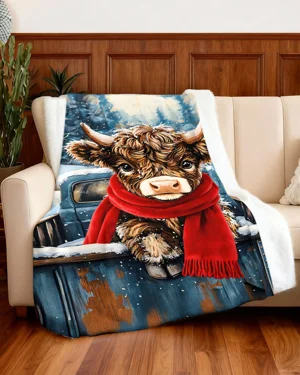 Winter Highland Cow Love...