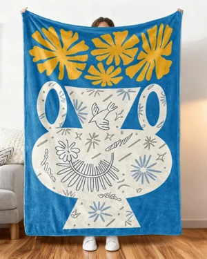 Floral Vase and Dove Peace...