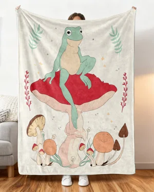 Whimsical Frog and Mushroom...