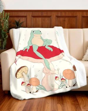 Whimsical Frog and Mushroom...