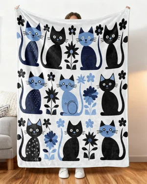 Blue and Black Cats with...