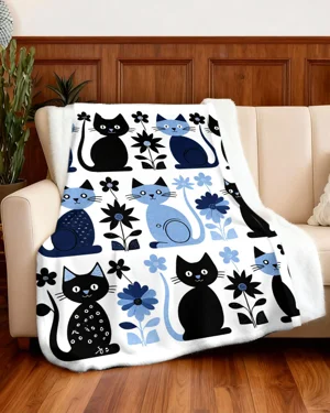 Blue and Black Cats with...