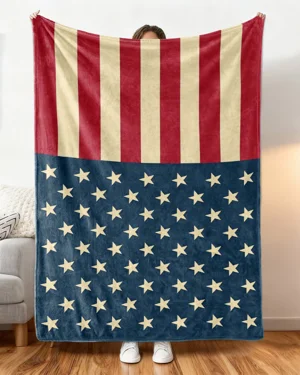 American Flag Patriotic Pride Blanket-Cozy Classic,Warm,Plush,Durable,For Couch,Living Room Use