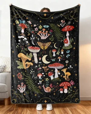 Whimsical Moonlit Mushroom...