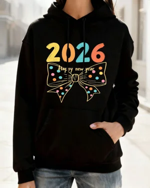 2026 New Year Polka Dot Bow...