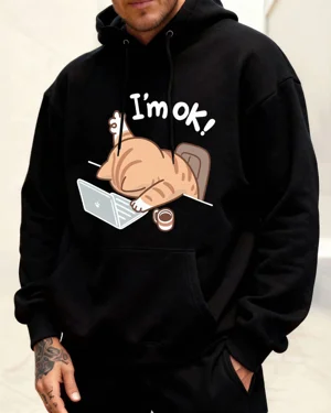 I'm OK Cute Cat at Laptop...