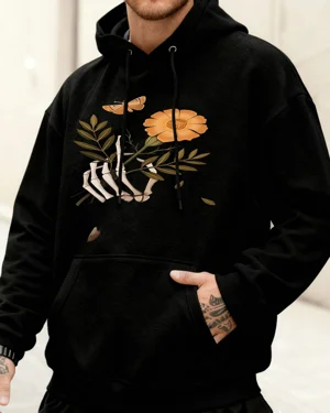 Skeleton Hand with Flower...