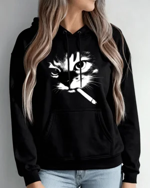 Smoking Cat Illustration...