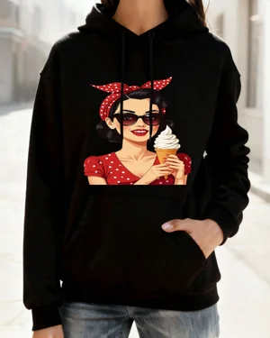 Retro Woman with Ice Cream...