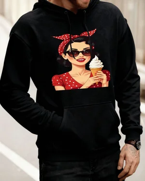 Retro Woman with Ice Cream...