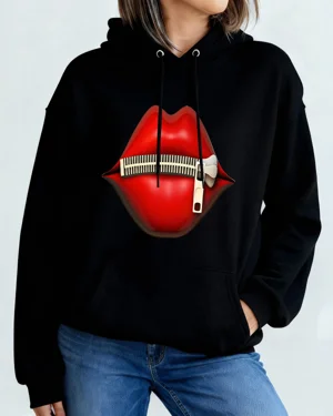 Zipper Lips Cozy Graphic...