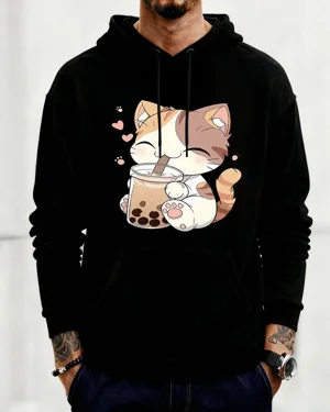 Cute Cat Drinking Bubble...