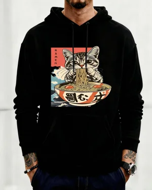 Ramen Cat Eating Noodles...