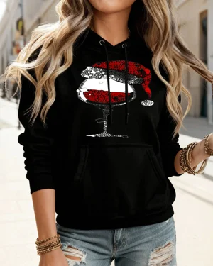 Christmas Wine Glass with...