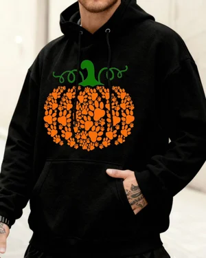 Pumpkin Made of Paw Prints...