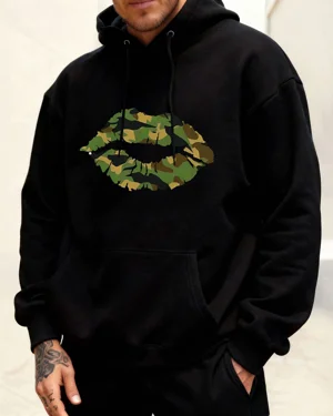 Camouflage Lip Print Cozy...