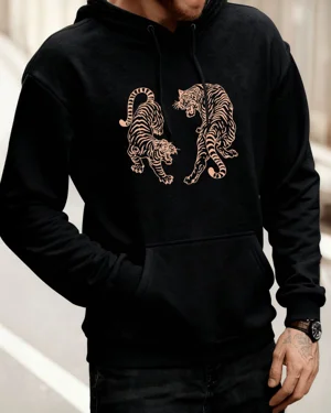 Two Fighting Tigers Cozy...