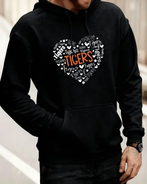 Tigers Heart Shape Word Art...