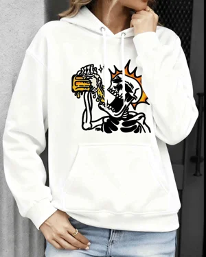 Skeleton Drinking Beer Cozy...