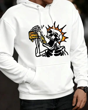 Skeleton Drinking Beer Cozy...