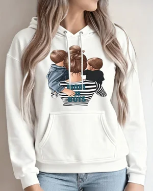 Mom of Boys Striped Shirt...