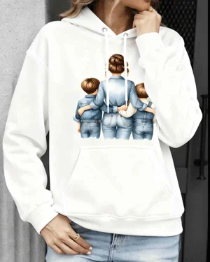 Mom with Two Sons Back View...