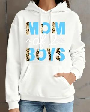 Mom of 2 Boys Cozy Graphic...