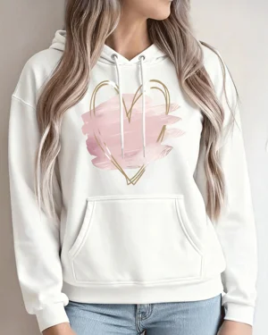 Pink Brushstroke Gold Heart...