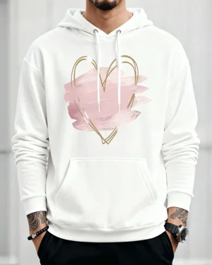 Pink Brushstroke Gold Heart...