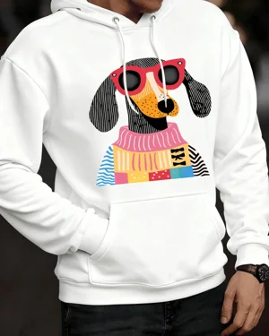 Colorful Dog with Red...