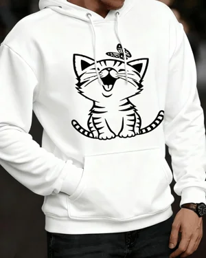 Smiling Cat with Butterfly...