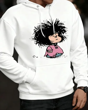 Messy Hair Cartoon Girl...