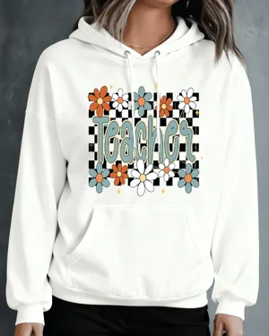 Teacher Floral Cozy Graphic...