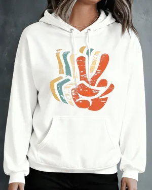 Retro Peace Hand Sign Cozy...