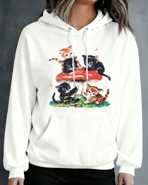 Playful Kittens on Mushroom...