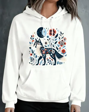 Floral Moon Wolf Cozy...