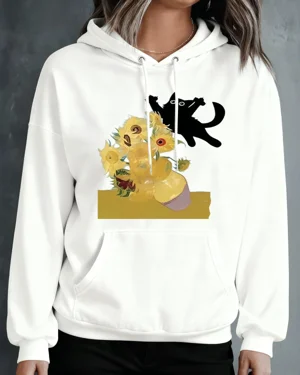 Jumping Black Cat with...