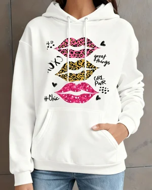 Leopard Print Lips GRL PWR...