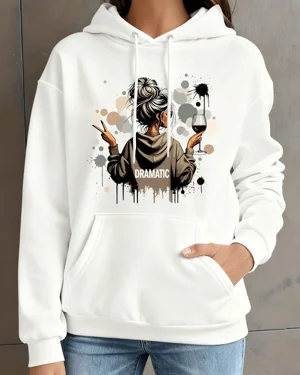 Dramatic Woman with Wine...