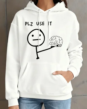 Plz Use It Brain Cartoon...