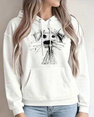 Scribble Sketch Dog Face...