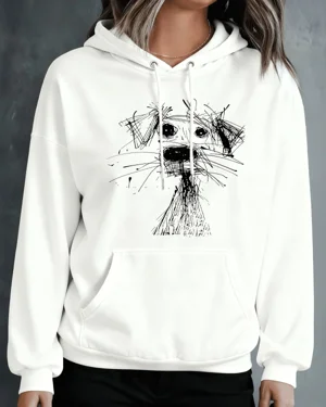 Scribble Sketch Dog Face...