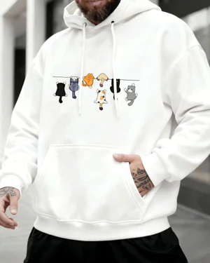 Hanging Cats Cartoon Cozy...