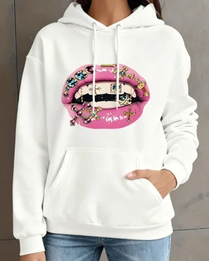 Pink Lips with Jeweled...