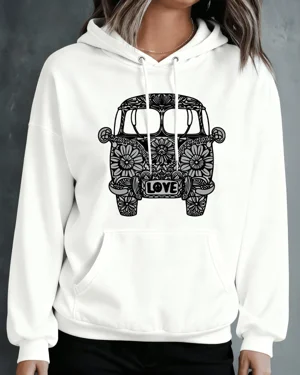 Love Floral Van Cozy Cotton...