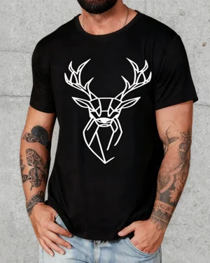 Geometric Deer Head Outline...