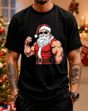 Muscular Christmas Santa...